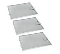 vhbw 3x filtres permanent à graisse compatible avec Tecnik LC1TIE1GB/01, LC1TIE1GB/03, LC1TIE1GB/05, LC2TIE1GB/01 hotte de cuisine, métal