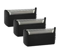 vhbw 3x Grille compatible avec Braun 1509, 1512, 1507s, 1508, 1013, 1013s, 1008, 1012, 2035 rasoir électrique + cadre, noir/argenté