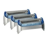 vhbw 3x Grille compatible avec Braun 2778, 2838, 2775, 2776, 1735, 2338, 2675, 2828, 2615 rasoir électrique + cadre, argenté/bleu