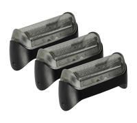 vhbw 3x Grille compatible avec Braun 5730, 5734, 5729, CruZer1, 5730 Old Spice Multigroome rasoir électrique + cadre, noir/argenté