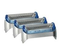 vhbw 3x Grille compatible avec Braun 5734, Cruzer4, CruZer3, CruZer5, CruZer1, CruZer2 rasoir électrique + cadre, argenté/bleu