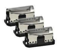 vhbw 3x Grille compatible avec Braun Club de Luxe, T, Linear, Synchron S de Luxe rasoir électrique + cadre, noir/argenté