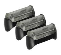 vhbw 3x Grille compatible avec Braun CruZer5 Face, CruZer3, CruZer4 Face, CruZer2 rasoir électrique + cadre, noir/argenté