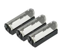 vhbw 3x Grille compatible avec Braun Formula 3025, 3509, 1, 3008, 3012, 3020, 3009, 3010 rasoir électrique + cadre, noir/argenté