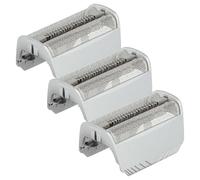 vhbw 3x Grille double compatible avec Braun 197s-1, 199s, 197s, 320, 199s-1, 310, 195s, 195s-1, 300 rasoir électrique + cadre, argenté