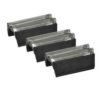 vhbw 3x Grille double compatible avec Braun 4500, 4010, 4015, 4000, 4005, 4501, 4502 rasoir électrique + cadre, argenté/gris foncé