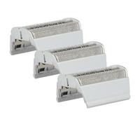 vhbw 3x Grille double compatible avec Braun Flex Integral 5315, 5412, 5414, 5316, 5410, 5416, 5415 rasoir électrique + cadre, argenté