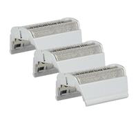 vhbw 3x Grille double compatible avec Braun Flex Integral 5466, 5468, 5444, 5465, 5474, 5476, 5443 rasoir électrique + cadre, argenté