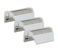 vhbw 3x Grille double compatible avec Braun Flex XP/XP II 5610, 5611, 5600, 5614, 5663, 5612, 5613 rasoir électrique + cadre, argenté