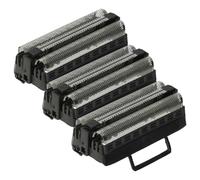 vhbw 3x Grille double compatible avec Payer HR39.1F 6595, 6507, 6545, 6345, 6395, 6398, 6348 rasoir électrique + cadre, noir/argenté