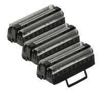 vhbw 3x Grille double compatible avec Payer HR39.1F 6695, 6798, 6718, 6748, 9525, 9325, 9435 rasoir électrique + cadre, noir/argenté