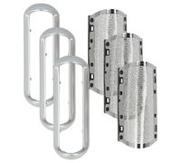vhbw 3x Grille remplacement pour Braun 5S pour rasoir électrique + cadre, argenté
