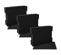 vhbw 3x Insert en mousse compatible avec Bosch L-Boxx 136 | coffre à outils - mousse personnalisable, noir - avec plaque de fond