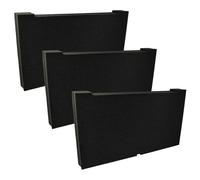 vhbw 3x Insert en mousse compatible avec Dewalt Tough-Box DS300, DS150 coffre à outils - mousse personnalisable, 2 couches, noir