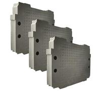 vhbw 3x Insert en mousse compatible avec Makita MAKPAC coffre à outils - mousse rigide/mousse personnalisable, gris anthracite