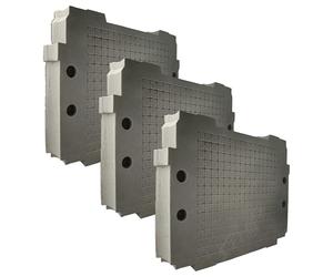 vhbw 3x Insert en mousse compatible avec Makita MAKPAC coffre à outils - mousse rigide/mousse personnalisable, gris anthracite