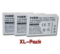 vhbw 3x Li-Ion batterie 600mAh (3.7V) pour appareil numérique camescope Sanyo Xacti DMX-HD1, DMX-HD1E, DMX-HD1EX, DMX-HD2 remplace DB-L40, DB-L40AU