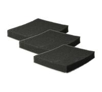 vhbw 3x Micro-filtre hygiénique compatible avec Samsung VC-MB71AW, VC-MB71BW, VC-MB750T aspirateur - Filtre à air noir / blanc, rectangulaire