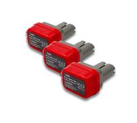 vhbw 3x NiMH batterie 3000mAh (9.6V) pour outils électroniques Makita 6793D, 6794D, 6796D, 6796FD, 6797D, 6797FD, 6798D, 6798FD