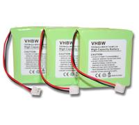 vhbw 3x NiMH Batterie 600mAh (2.4V) combiné téléphonique, téléphone fixe DeTeWe Style 250. Remplace: 5M702BMX, GP0827.