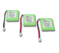 Vhbw 3x Nimh Batteries 600mah (2.4v) Pour Smartphone Samsung Sp-R6100, Sp-R6150, Spr-6100, Spr-6150 Comme 82h, Bc102168.