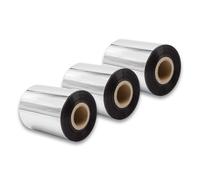 vhbw 3x Papier thermique, ruban à transfert thermique, noir 80mm pour fax ou imprimante Godex EZ-1100 Plus, EZ-2200 Plus, EZ-2250i, ...