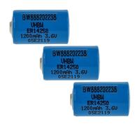 vhbw 3x Piles au lithium ER14250 remplacement pour TL-2150, TL-2150/S, TL-2151, TL2150, TL2151 - Piles spéciales (1200mAh, 3,6V, Li-SOCl2)