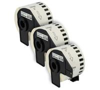 vhbw 3x Rouleau d'étiquettes 50mm x 30,48m (1 étiquette) compatible avec Brother PT QL-1110NWB, QL-1110 imprimante d'étiquettes - premium