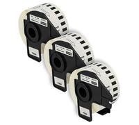 vhbw 3x Rouleau d'étiquettes remplacement pour Brother DK-22225 | pour étiqueteuse blanc + support 38mm x 30,48m (1 étiquette)