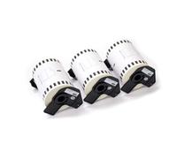 vhbw 3x Rouleau d'étiquettes + support 102mm x 30,48m (1 étiquette) compatible avec Brother PT QL-1050, QL1050N, QL-1060 étiqueteuse