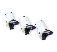 vhbw 3x Rouleau d'étiquettes + support 102mm x 51mm (600 étiquettes) compatible avec Brother PT QL500BW, QL-550, QL500BS étiqueteuse