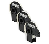 vhbw 3x Rouleau d'étiquettes + support 17mm x 54mm (400 étiquettes) remplacement pour Brother DK-11204 pour étiqueteuse