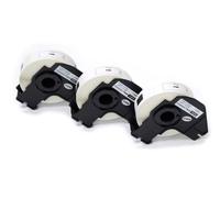 vhbw 3x Rouleau d'étiquettes + support 17mm x 87mm (300 étiquettes) compatible avec Brother PT QL-650, QL650TD, QL-700, QL-710 étiqueteuse