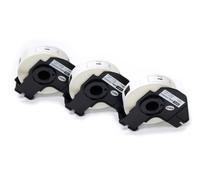 vhbw 3x Rouleau d'étiquettes + support 17mm x 87mm (300 étiquettes) compatible avec Brother PT QL1060N, QL-500, QL-500A étiqueteuse