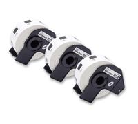vhbw 3x Rouleau d'étiquettes + support 24mm (1000 étiquettes) compatible avec Brother PT QL-1050, QL1050N, QL-1060, QL1060N étiqueteuse - premium