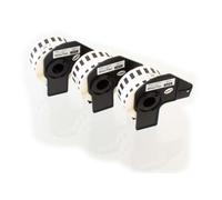 vhbw 3x Rouleau d'étiquettes + support 29mm x 15,24m (1 étiquette) compatible avec Brother PT QL500BW, QL-550, QL-500A, QL500BS étiqueteuse