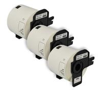 vhbw 3x Rouleau d'étiquettes + support 62mm x 100mm (300 étiquettes) compatible avec Brother PT QL-720, QL720NW étiqueteuse blanc