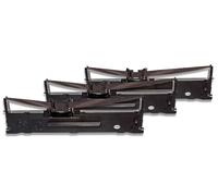 vhbw 3x Ruban encreur compatible avec Epson LQ 630, LQ 630 Serie, LQ 630 S, LQ 635, LQ 630K imprimante matricielle ou de reçus - noir