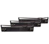 vhbw 3x Ruban encreur compatible avec Epson LQ-690K imprimante matricielle ou de reçus - noir