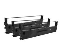 vhbw 3x Ruban encreur remplacement pour Epson S015637, C13S015637, C13S015647 pour imprimante matricielle ou de reçus - noir
