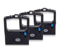 vhbw 3x Ruban encreur remplacement pour OKI 09002303 pour imprimante matricielle ou de reçus - noir