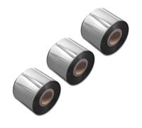 vhbw 3x Ruban transfert thermique compatible avec CAB Squix4, Mach1, Mach4, Mach2 imprimante d'étiquette résistante 50 mm x 300m résine/cire noir