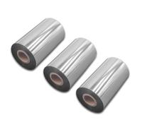 vhbw 3x Ruban transfert thermique compatible avec Godex RT700, G530, G500, EZPI 1300 imprimante d'étiquette résistante 110mmx300m résine/cire noir