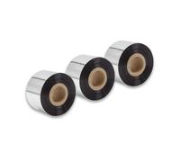 vhbw 3x Ruban transfert thermique compatible avec Zebra XiII, Xi4, Xi220, Xi170, Xi140 imprimante d'étiquette résistante 40mmx300m cire-plus