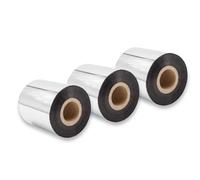 vhbw 3x Ruban transfert thermique compatible avec Zebra ZT230, ZT220 imprimante d'étiquette résistante 70mmx300m cire-plus