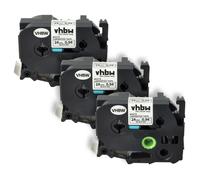 vhbw 3x Rubans compatible avec Brother P-Touch 9500 PC, 9200 PC, 9400, 9800 PCN, 9700 PC imprimante d'étiquettes 8m x 24mm Noir sur Blanc