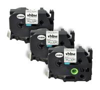 vhbw 3x Rubans compatible avec Brother P-Touch RL 700 S, PT-P950W imprimante d'étiquettes 8m x 24mm Noir sur Blanc
