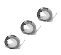 vhbw 3x Rubans de marquage 3D compatible avec Dymo 1855, 1880, 747861, 18577, 20008CP imprimante d'étiquettes 3m x 9mm Blanc sur Noir