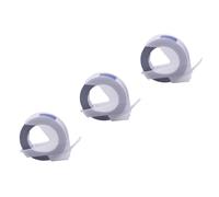 vhbw 3x Rubans de marquage 3D compatible avec Dymo 1855, Jet, Junior, 1755, 1765, 1805 imprimante d'étiquettes 3m x 9mm Blanc sur Bleu