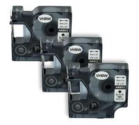 vhbw 3x Rubans remplacement pour Dymo S0720680, 40913, D1 pour imprimante d'étiquettes 7m x 9mm Noir sur Blanc